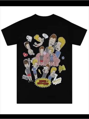Beavis And Butthead Graphic Black T Men’s Medium